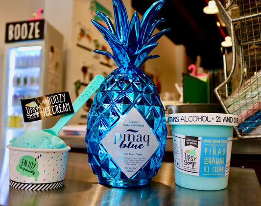 Piñaq Liqueur's Blue Hawaii Ice Cream at Tipsy Scoop